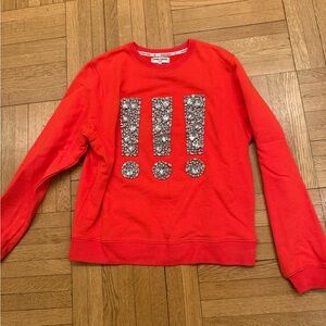 Opening Ceremony Exclamation Point Bedazzled Sweatshirt